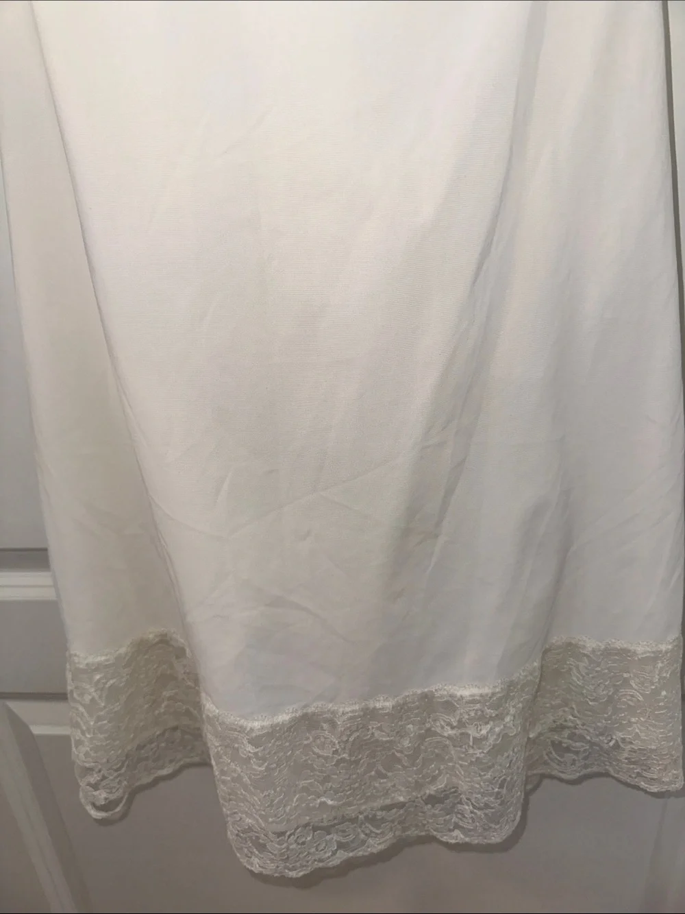 Vintage 60s Pinehurst Lingerie Creamy White Half Slip with Lace‎ Hem - Picture 3 of 9